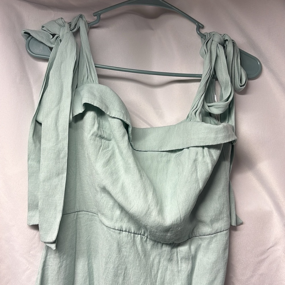 Trixxi Green Tie Shoulder Dress - Picture 2 of 7